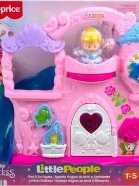 Fisher Price Little People Toddler Toy Disney Princess Play & Go Castle Portable